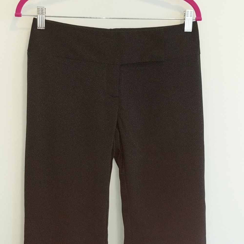 Divided Black metallic dress pants straight leg